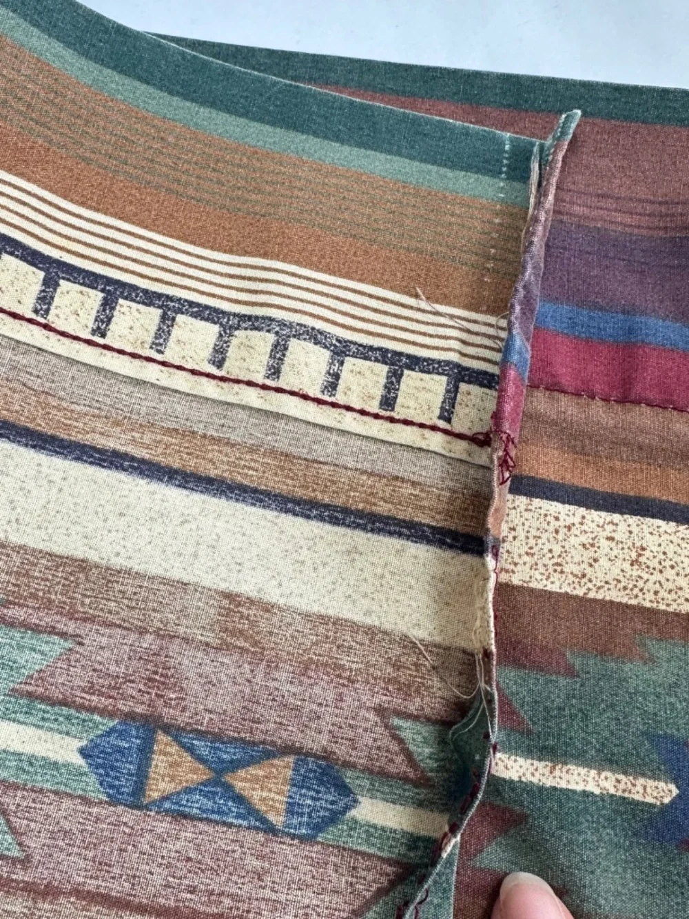 Vintage Dan River Southwest Aztec Queen Sheet Set, Fitted Flat and 2 Cases